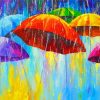 Colorful Umbrellas paint by numbers