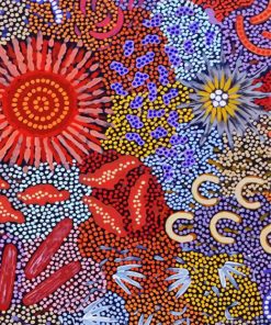 Colorful Aboriginal Art paint by number