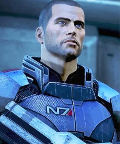 Commander Shepard Mass Effect paint by number
