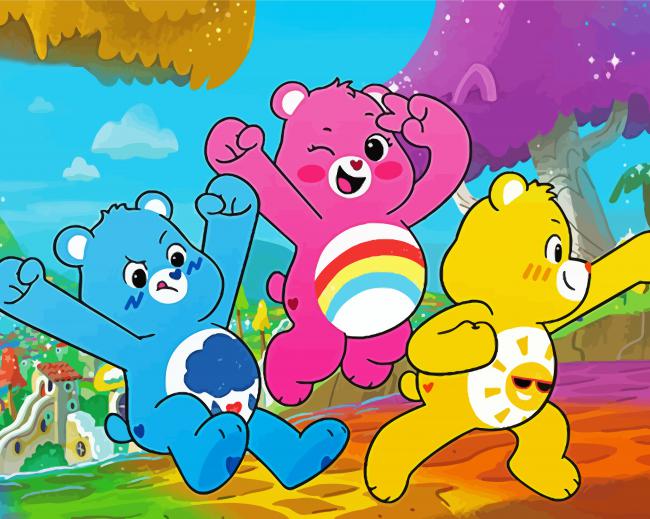 Cute Carebears paint by numbers
