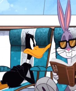 Daffy Duck And Bugs Bunny On Trip paint by numbers