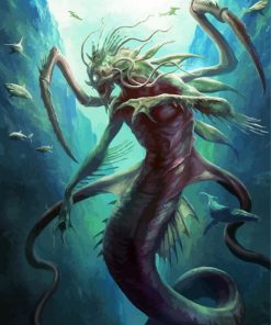 Dagon Mermaid paint by numbers