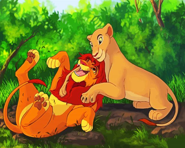 Disney Nala And Simba paint by number