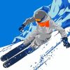Downhill Skiing Snow paint by number