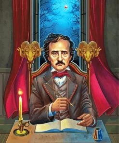 The American Edgar Allan Poe paint by number