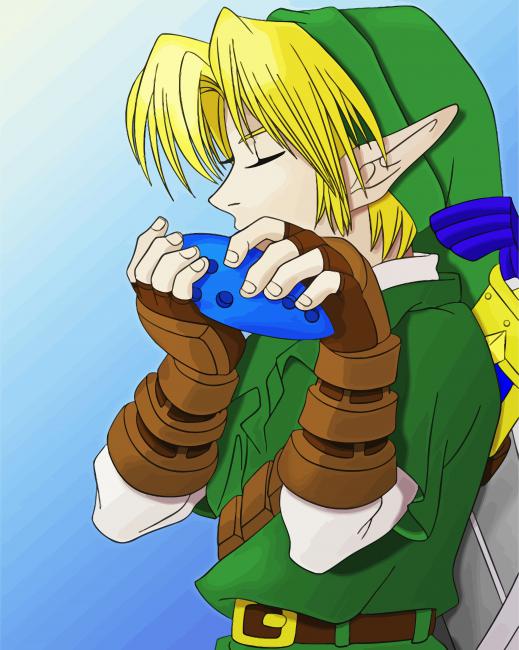 Elf Playing Ocarina paint by numbers