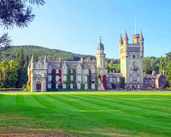 England Balmoral Castle paint by number