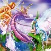 Fairies And Dragon paint by numbers