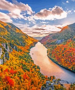 Fall In Adirondack Mountains paint by number