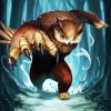 Fantasy Owlbear Monster paint by numbers