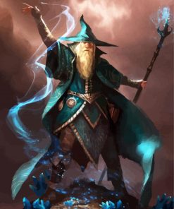 Fantasy Wizard paint by numbers