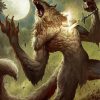 Fantasy Werewolf Howling paint by number