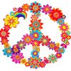 Flower Peace Sign Illustration paint by numbers