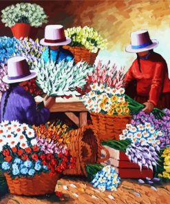 Flowers Market paint by numbers