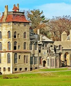 Fonthill Castle Doylestown Pennsylvania paint by number