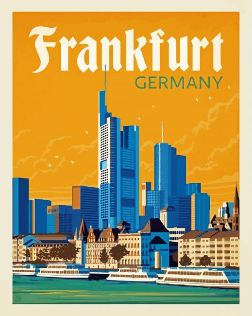 Frankfurt City Poster paint by numbers