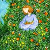 Girl In The Orange Orchard paint by numbers
