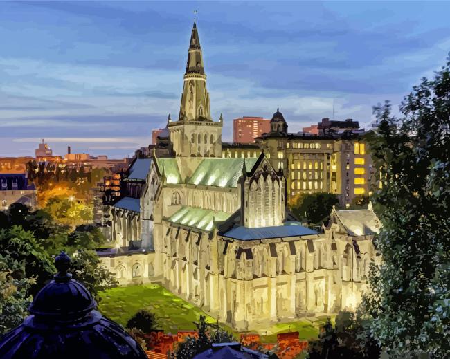 Glasgow Cathedral United Kingdom paint by numbers