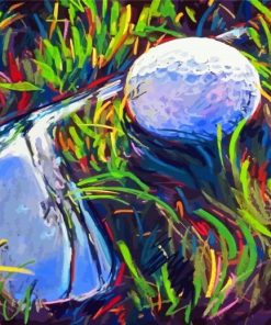 Golf Club And Ball paint by number