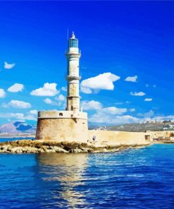 Greece Crete Chania Lighthouse paint by numbers