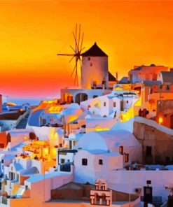 Greece Thera Santorini paint by number