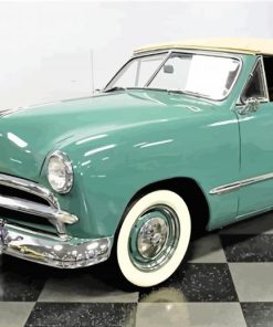 Green Classic 1949 Ford Tudor paint by numbers