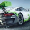 Green Porsche Car paint by numbers