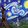 Halloween Starry Night paint by numbers