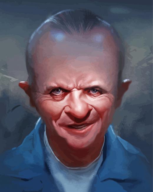 Hannibal Lecter Caricature paint by numbers
