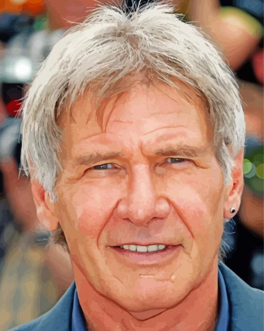 Harrison Ford Face paint by numbers