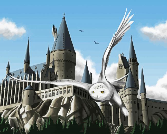 Harrty Potter Hedwig Flying paint by number
