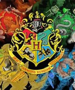 Harry Potter Hogwarts Houses paint by number