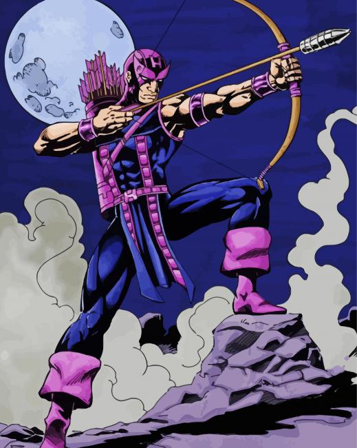 Hawkeye Clint Barton paint by number