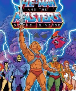 He Man Cartoon Poster paint by numbers