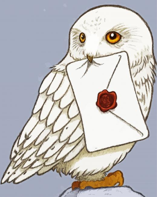 Hedwig Owl Bird Harry Potter paint by number