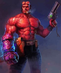 Hellboy Superhero paint by number