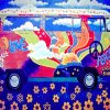 Hippie VW Camper paint by number