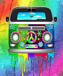 Hippie Van Art paint by number