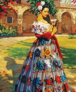 Helene Lady In A Dress paint by number