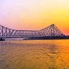 Howrah Bridge India At Sunset paint by number