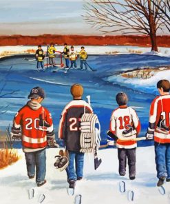 Ice Hockey Match paint by number
