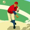 Illustration Baseball Pitcher paint by number