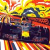 Illustration F1 Racing Art paint by numbers