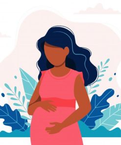 Illustration Pregnant Girl paint by number