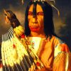 Vintage Indigenous Man Art paint by numbers