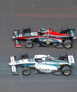 Indy Race Cars paint by numbers