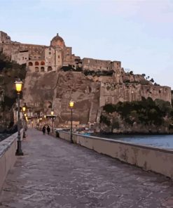 Ischia Aragonese Castle paint by numbers