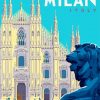 Italy Milan Poster paint by number