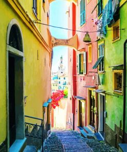 Italy Sanremo Old Town paint by number