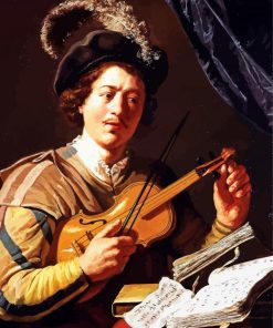 Jan Lievens The Violin Player paint by number